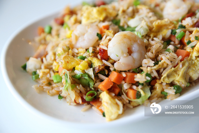 Shrimps fried rice , Chinese food