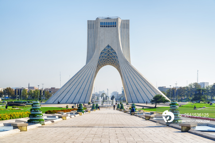 Beautiful view of the Azadi Tower (Freedom Tower), Tehran, Iran