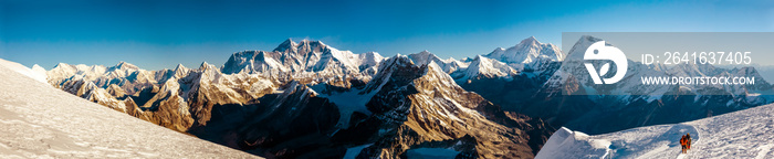 世界屋脊珠穆朗玛峰等最高峰全景图