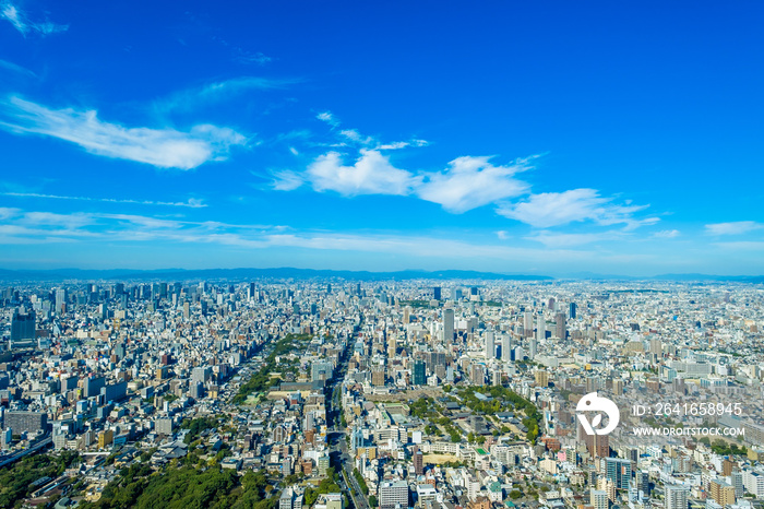 大阪　あべのハルカスからの眺望