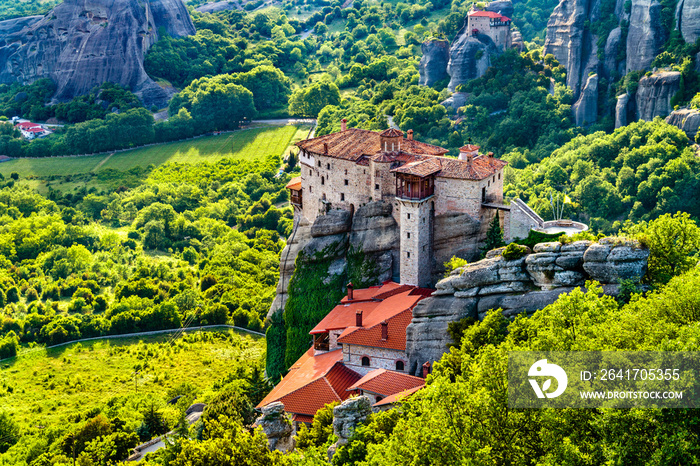 Monastery of Roussanou at Meteora in Greece