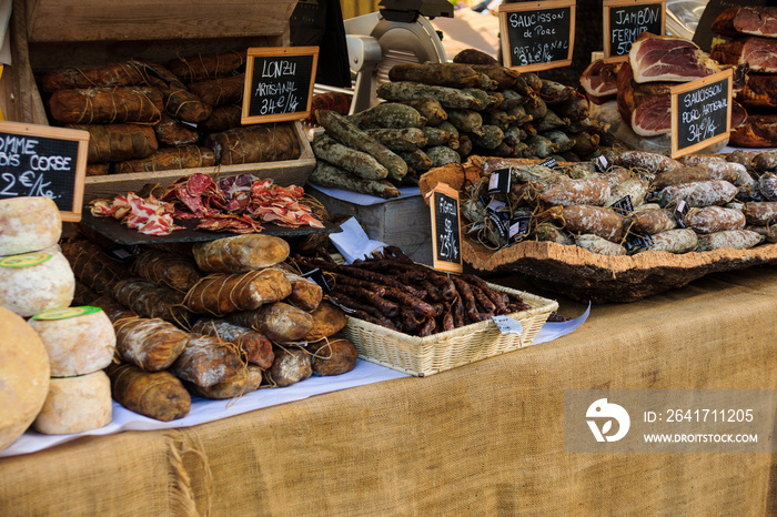 Sausages in a French Market