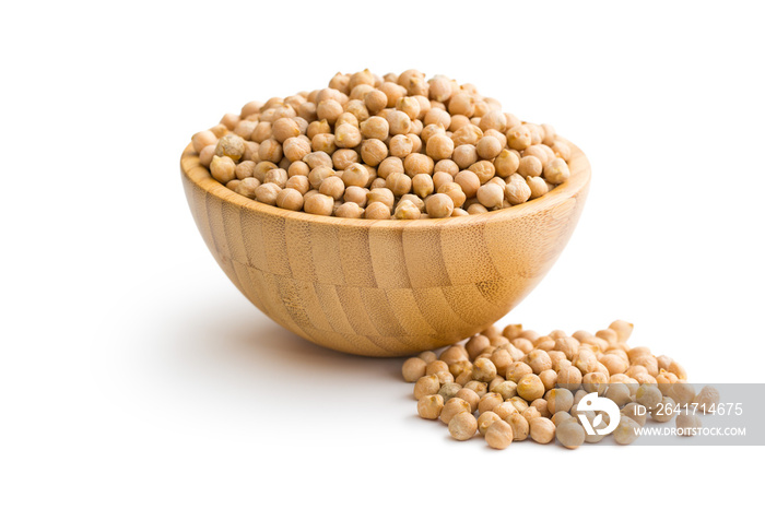 uncooked chickpeas in bowl