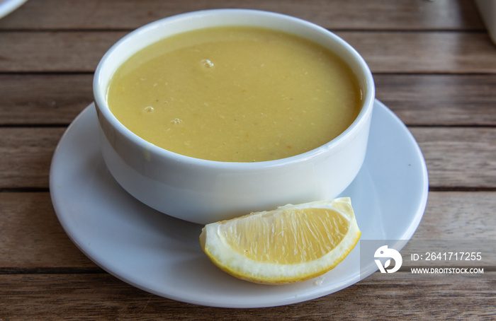 Turkish lentil soup mercimek corbasi