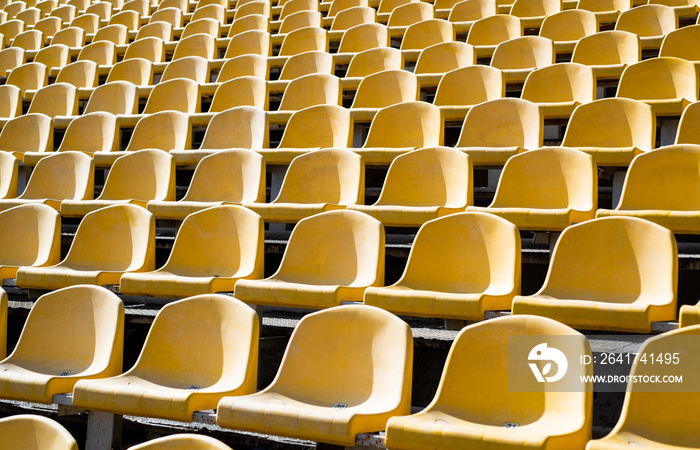 empty chairs for audience on modern stadium arena, sport