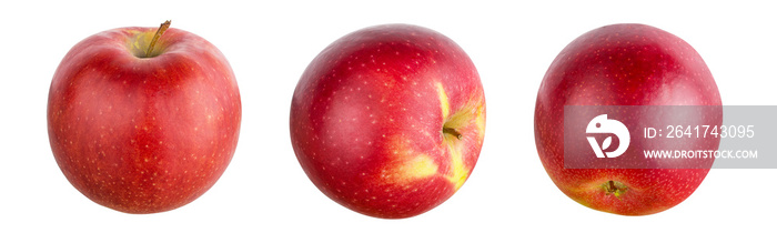 Red appleы isolated on white background with clipping path