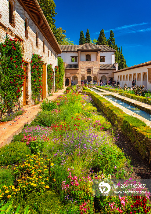 The famous Alhambra in Granada, Spain