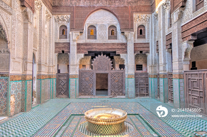 Bou Inania Madrasa，Meknes，摩洛哥