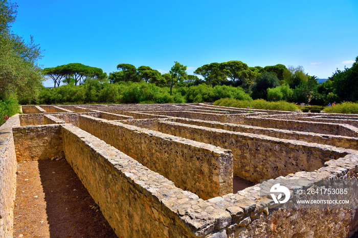 View of the stone labyrinth of Donnafugata castle sicily italy