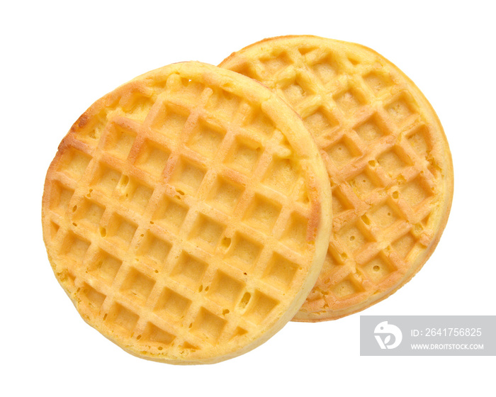 waffles isolated on white