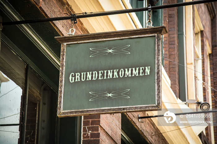 Schild 320 - Grundeinkommen