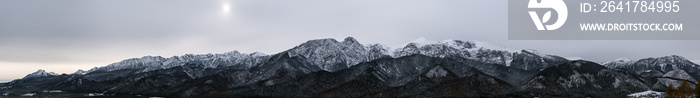 Panorama of Polish Tatra mountains