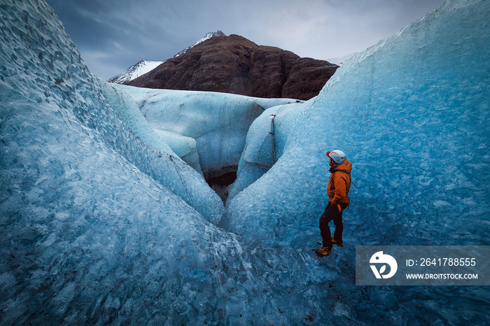 Heinabergslón glacier in Iceland, pure wild nature