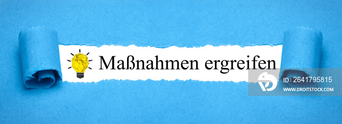 Maßnahmen ergreifen