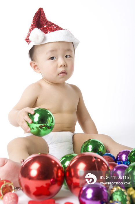婴儿和圣诞装饰