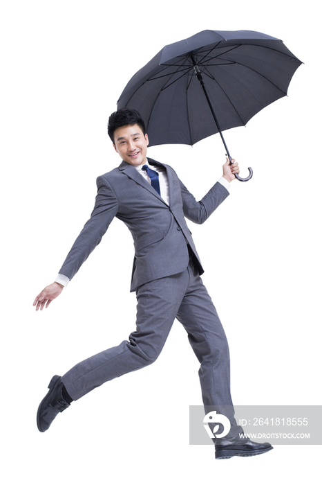 商务男士和伞