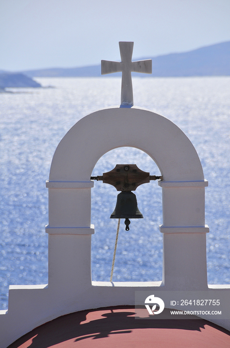 Bell of church in Santorini Island