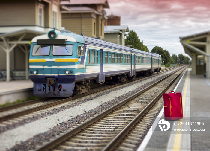 An empty railway station in Estonia