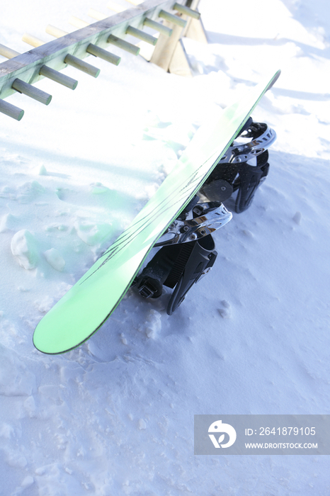 雪地上的滑板
