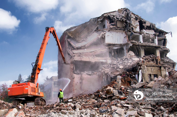 Demolition of buildings in urban