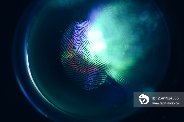 Close up beautiful abstract colored fingerprint on  background texture for design. Macro photography