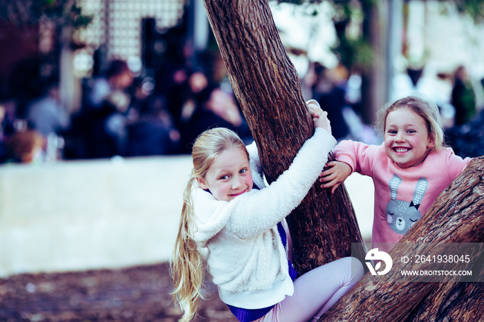 Children playing outdoors