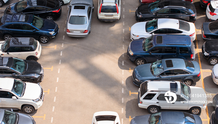 cars parked in a public parking