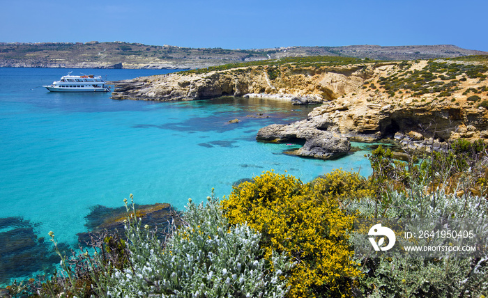 Beautiful landscape of Blue Logoon of Malta