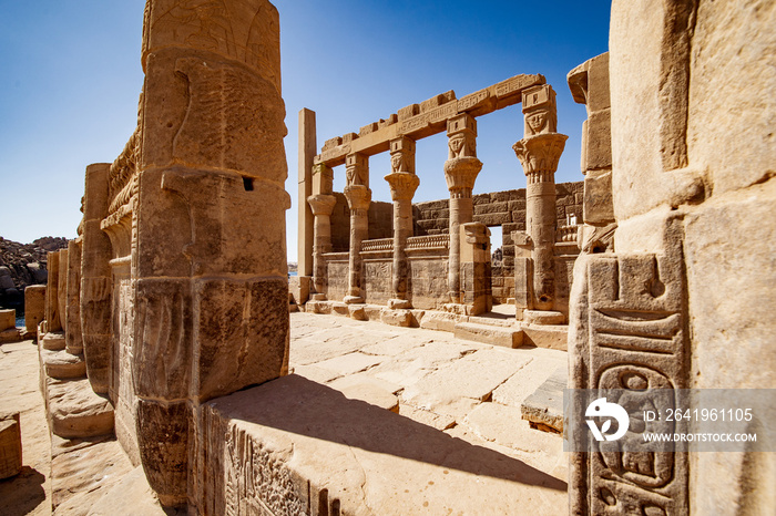 Old egyptian temple Philae in Aswan