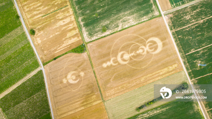 crop circles field Alsace France