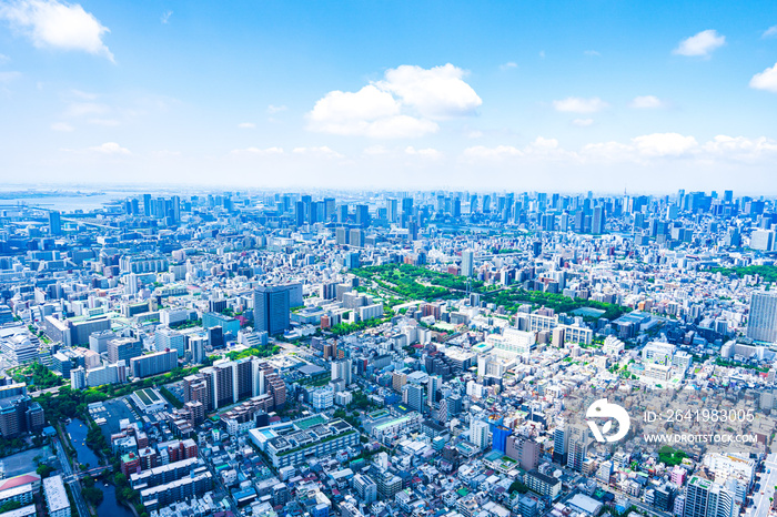 東京都市部・空撮写真