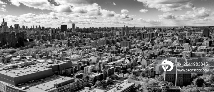 Bright Sunny Day over Housing Authority Buildings in Harlem New York