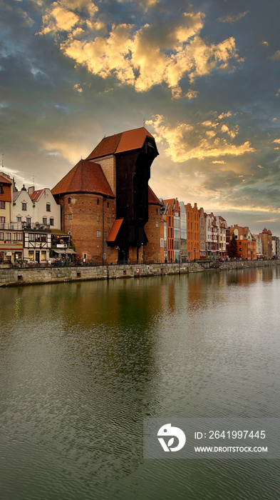 Widok na stare miasto. Gdańsk, Polska.