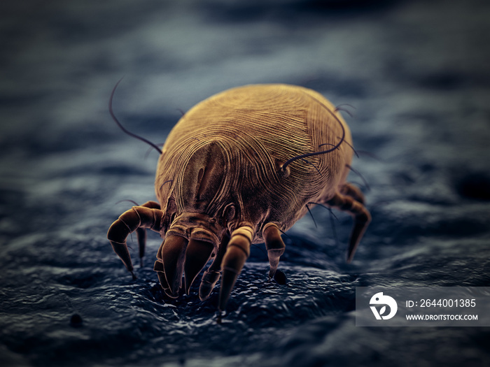 3d rendered illustration of a house dust mite