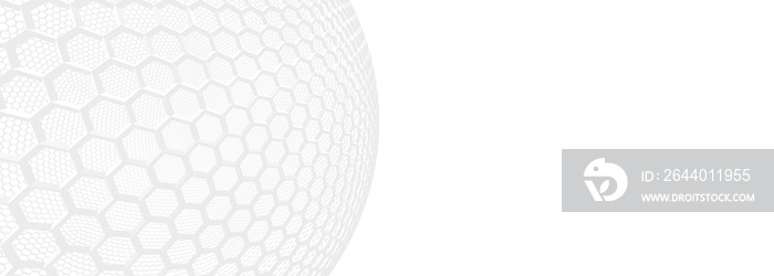 abstract futuristic tech honeycomb background. sphere shape with honeycomb pattern with background w