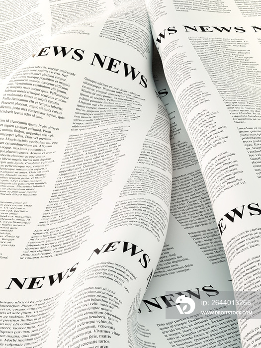 Abstract newspaper background, original 3d rendering