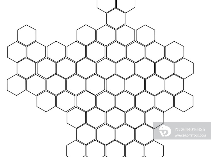 hexagonal grid honey comb textured white background