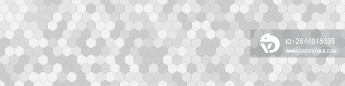 Honeycomb Grid tile random background or Hexagonal cell texture. in color gray or grey. for billboar