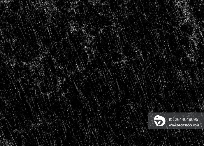 Rainstorm at night grungy abstract with white dashes on a black background