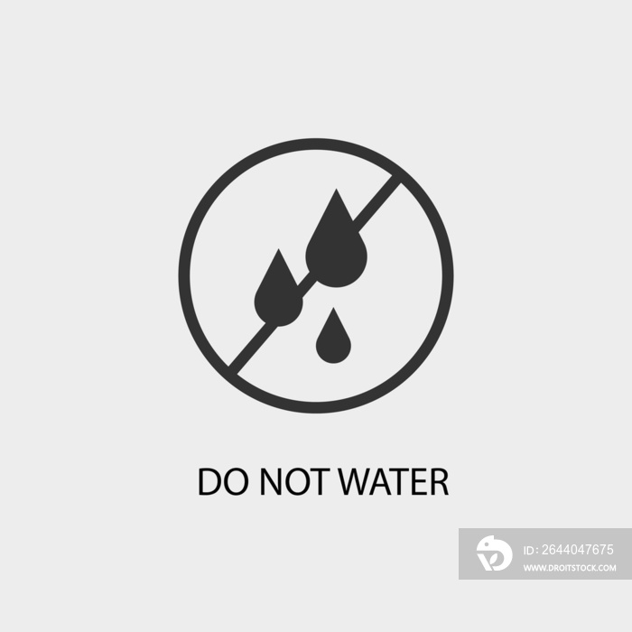 请勿用水矢量图标说明标志