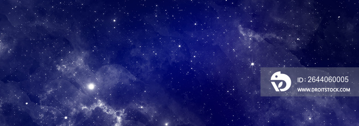 深蓝之星银河天空背景横幅