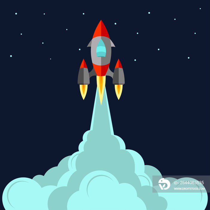 space rocket start up, and launch symbol, new businesses innovat