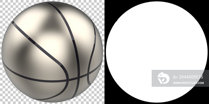 Basketball balls isolated on background with mask. 3d rendering- illustration