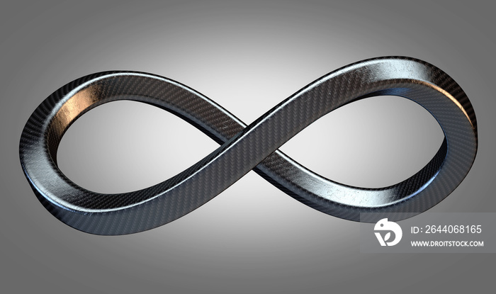 Infinity Symbol Carbon Fibre