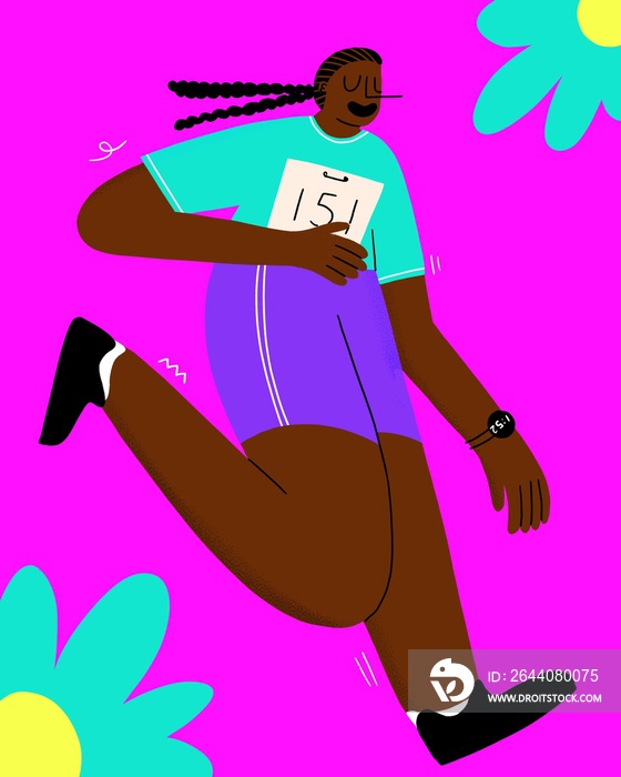 黑人女性跑步