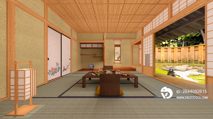 日本家屋と庭