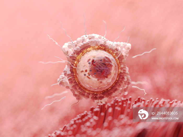 人类卵细胞的三维渲染图