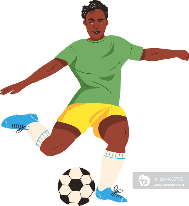 soccer player green shirt transparent background