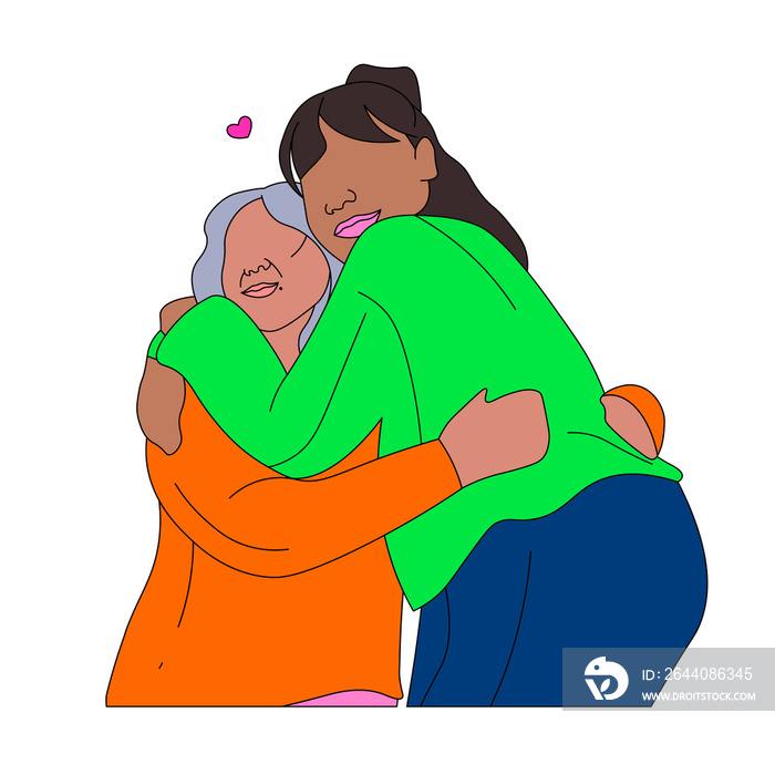 Lola/ grandma and girl hugging (2)