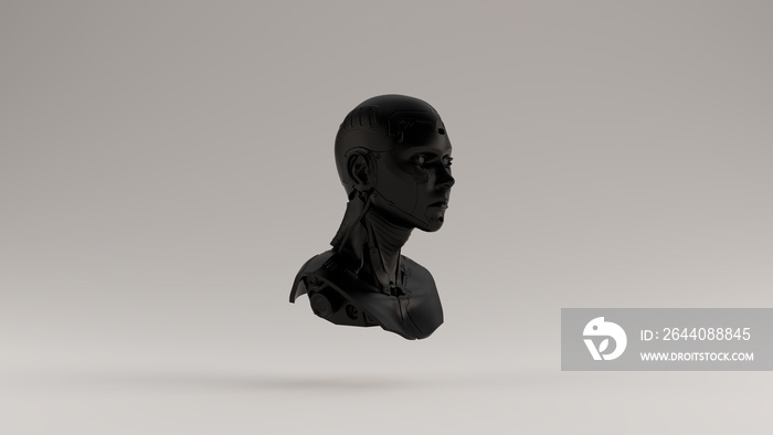 Black Cyborg 3d illustration 3d render